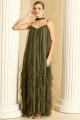 Vestido de Festa Longo Verde Oliva Inara Ladydress