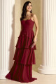 Vestido de Festa Longo Vinho Julie Ladydress