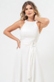 Vestido Festa Madrinha  Off White  Crepe Cinto Curto Ladydress
