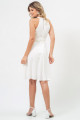 Vestido Festa Madrinha  Off White  Crepe Cinto Curto Ladydress