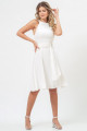 Vestido Festa Madrinha  Off White  Crepe Cinto Curto Ladydress
