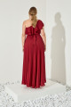 Vestido Festa Madrinha Plus Marsala   Longo Ladydress