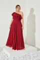 Vestido Festa Madrinha Plus Marsala   Longo Ladydress