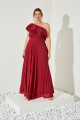 Vestido Festa Madrinha Plus Marsala   Longo Ladydress