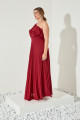 Vestido Festa Madrinha Plus Marsala   Longo Ladydress