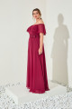 Vestido Festa Madrinha Plus Marsala   ombro cinto Longo Ladydress