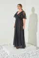 Vestido Festa Madrinha Plus Preto  babado bordado glitter Longo Ladydress