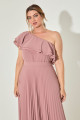 Vestido Festa Madrinha Plus Rose   Longo Ladydress