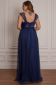 Vestido Festa Madrinha Plus Size Azul Marinho   Longo Ladydress