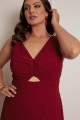 Vestido Festa Madrinha Plus Size Marsala   Longo Ladydress