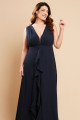 Vestido de Festa Longo Plus Size Azul Marinho Miranda Ladydress