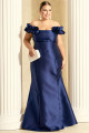 Vestido de Festa Longo Azul Marinho Kimberly Ladydress
