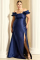 Vestido de Festa Longo Azul Marinho Kimberly Ladydress