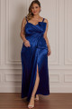 Vestido Festa Madrinha Plus Size Azul Royal   Longo Ladydress