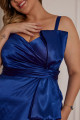 Vestido Festa Madrinha Plus Size Azul Royal   Longo Ladydress