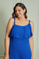 Vestido Festa Madrinha Plus Size Azul Royal   Longo Ladydress