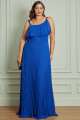 Vestido Festa Madrinha Plus Size Azul Royal   Longo Ladydress