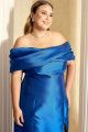 Vestido de Festa Longo Plus Size Azul Royal Jemma Ladydress