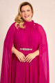 Vestido de Festa Longo Plus Size Fúcsia July Ladydress