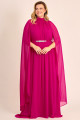 Vestido de Festa Longo Plus Size Fúcsia July Ladydress