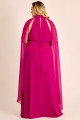 Vestido de Festa Longo Plus Size Fúcsia July Ladydress