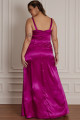 Vestido Festa Madrinha Plus Size Fúcsia   Longo Ladydress