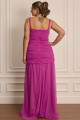 Vestido Festa Madrinha Plus Size Fúcsia   Longo Ladydress