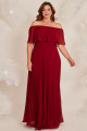 Vestido Festa Madrinha Plus Size Marsala   Longo Ladydress