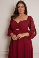 Vestido Festa Madrinha Plus Size Marsala   Longo Ladydress