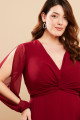 Vestido de Festa Longo Plus Size Marsala Emilia Ladydress