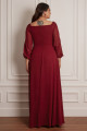 Vestido Festa Madrinha Plus Size Marsala   Longo Ladydress
