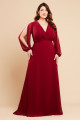 Vestido de Festa Longo Plus Size Marsala Emilia Ladydress