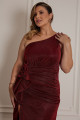 Vestido Festa Madrinha Plus Size Marsala   Longo Ladydress