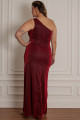 Vestido Festa Madrinha Plus Size Marsala   Longo Ladydress