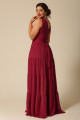 Vestido Festa Madrinha Plus Size Marsala  decote Longo Ladydress