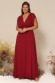 Vestido Festa Madrinha Plus Size Marsala  regulável Longo Ladydress