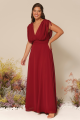 Vestido Festa Madrinha Plus Size Marsala  regulável Longo Ladydress