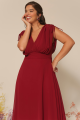 Vestido Festa Madrinha Plus Size Marsala  regulável Longo Ladydress