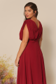 Vestido Festa Madrinha Plus Size Marsala  regulável Longo Ladydress
