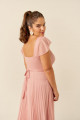 Vestido Festa Madrinha Plus Size Rosa Nude  glitter Longo Ladydress