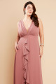 Vestido de Festa Longo Plus Size Rose Miranda Ladydress