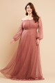 Vestido de Festa Longo Plus Size Rose Daniele Ladydress