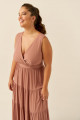 Vestido Festa Madrinha Plus Size Rose  decote Longo Ladydress