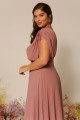 Vestido Festa Madrinha Plus Size Rose  regulável Longo Ladydress