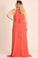 Vestido de Festa Longo Plus Size Terracota July Ladydress
