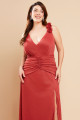 Vestido de Festa Longo Plus Size Terracota Kelly Ladydress