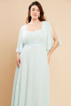 Vestido de Festa Longo Plus Size Verde Claro Harper Ladydress