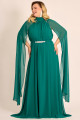 Vestido de Festa Longo Plus Size Verde Escuro July Ladydress