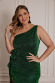 Vestido Festa Madrinha Plus Size Verde Esmeralda   Longo Ladydress