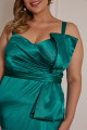 Vestido Festa Madrinha Plus Size Verde Esmeralda   Longo Ladydress
